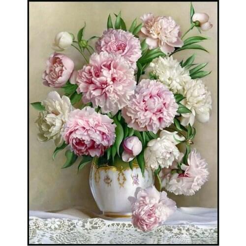 5D DIY Diamond Painting Flower Vase Cross Stitch Kit Embroidery Mosaic Rose Picture Of Rhinestones Gift Home Decor Picture Toys