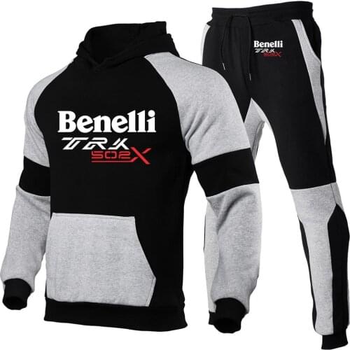 Benelli TRK 502X 2021 Spring and Autumn Tracksuit Men Fashion Hoodies Men Suits Sets Sweatshirts+Sweatpants Hooded