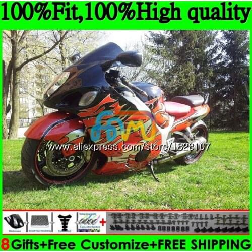 Injection For SUZUKI Hayabusa GSXR 1300 GSXR-1300 57BS.214 GSXR1300 08 13 14 15 16 2008 2013 2014 2015 Orange flame 2016 Fairing