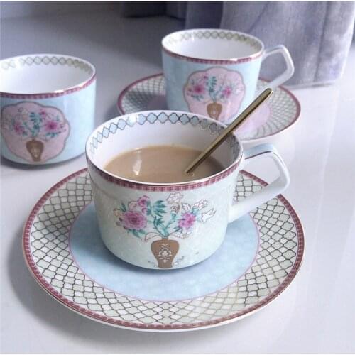 Ceramic Coffware Set Coffee/Tea/Milk/Fruit Juice Cup Pot Sugar Can Tray Snack Plate Birthday Wedding Present Gift Box Packing