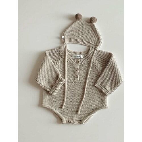 3-24M Newborn Baby Girl Crawling Suit Full Sleeve Solid Casual Romper Jumpsuit Outfits Baby Clothes Spring Autumn Kids Suit