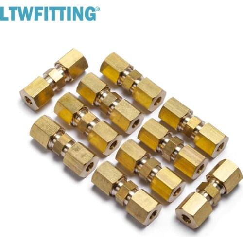 LTWFITTING 3/16" OD Compression Union ,BRASS COMPRESSION FITTING
