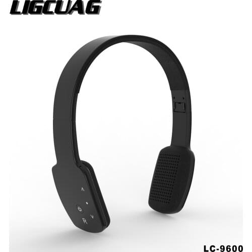 LIGCUAG LC-9600 Foldable Bluetooth Wireless Headphones with Microphone Slim on Ear Bluetooth v5.0 Headset for IPhone Android PC