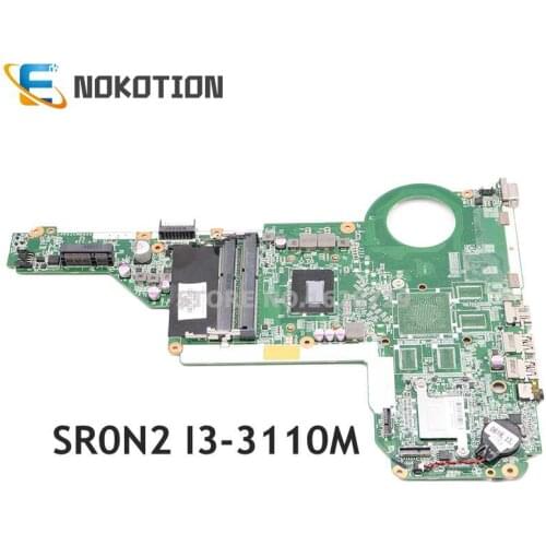 NOKOTION 729843-501 729843-001 DAR62CMB6A0 For HP 14-E 15-E 17-E Laptop Motherboard With SR0N2 I3-3110M CPU DDR3