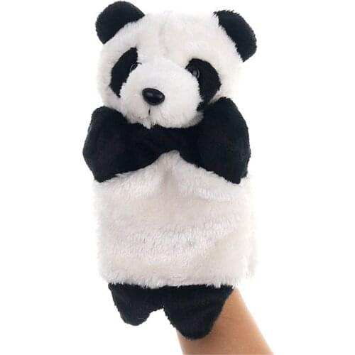 Cute Cartoon Animal Doll Kids Glove Hand Puppet Squirrel Plush Finger Toys New plush panda baby storytelling props toddler toy