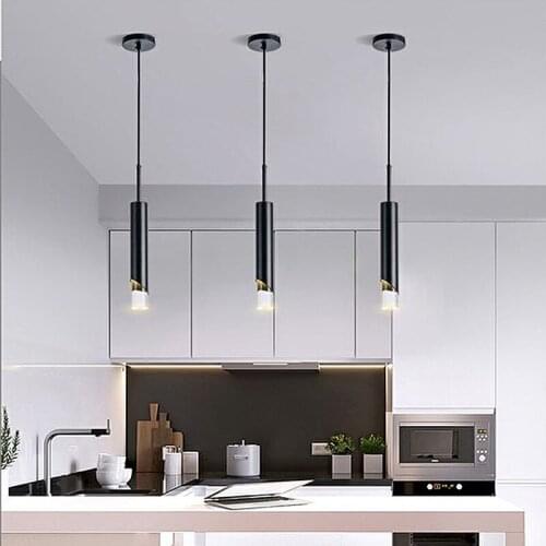 Nordic Minimalist LED Pendant Lamps Kitchen Island Acrylic Chandelier For Restaurant Living Room Office Study Lighting
