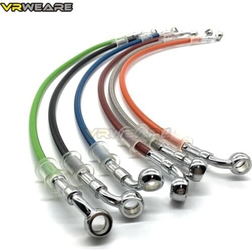 Motocycle M10 Banjo 28-60 Degrees Braided Brake Hose Motor ATV Hydraulic Clutch DOT Flexible Tube Line Oil Hose 400-1500mm