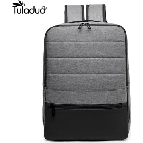 New Mens Backpack USB Charging 14 Inch Computer Large Capacity Outdoor Mens Waterproof Casual Backpack Male Black