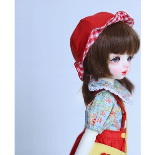 BJD Doll Wig suitable for 1-6 imitation mohair soft silk chocolate color double ponytail doll accessories
