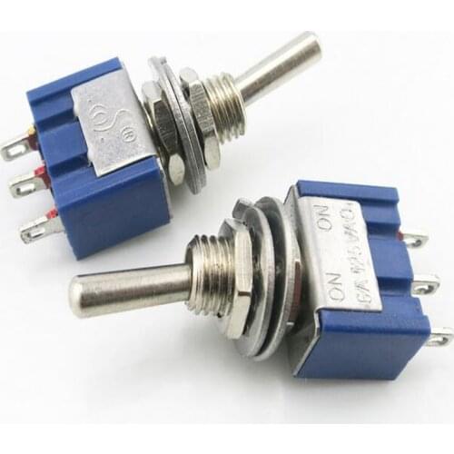 Toggle Switch ON-ON 3 Pin 2 Position SPDT Blue 6A125V CQC UL ROHS Car 6MM New Promotion Micro Switch