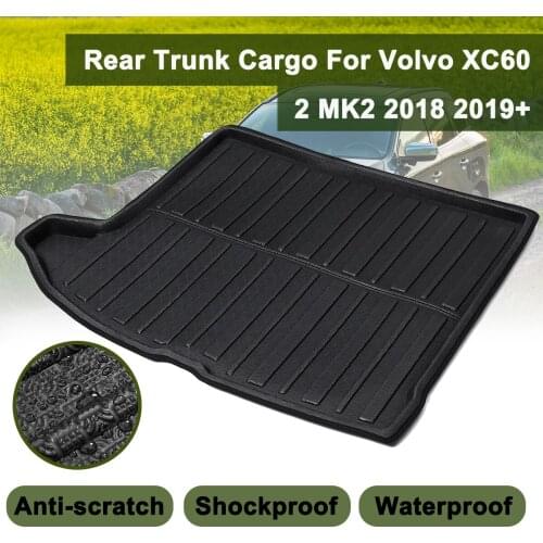 Boot Cargo Liner Rear Trunk Boot Mat Luggage TrayMud Protector Waterproof For Volvo XC60 2 MK2 2018 2019+ Floor Carpet