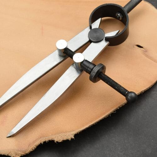 Edge Creaser Wing Divider Scratch Rotating Sewing Handmade Leather Tool DIY Adjustable Craft Metal Durable