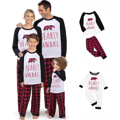 Christmas Family Pajamas Set Family Adult Kids Pajamas Sleepwear set Xmas Family Look Matching Clothes