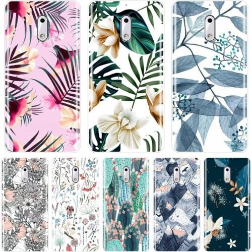 TPU Silicone Phone Case For Nokia 7 Plus X6 Cactus Flower Floral Leaf Aesthetic Pretty Soft Back Cover For Nokia 1 2 3 5 6 8