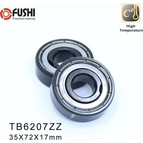 6207ZZ High Temperature Bearing 35*72*17 mm ( 2 Pcs ) 500 Degrees Celsius Full Ball Bearing