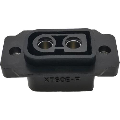 XT60E-F Aircraft Model Battery Connecting Plug Black Copper Nickel Plated Large Current Connector with Fixed Hole Adapter