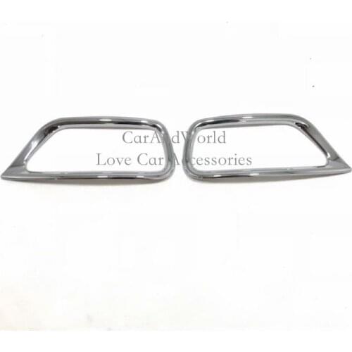 For Jeep Grand Cherokee 2017 2018 Tail Rear Fog Light Cover Foglight Panel Frame Trim ABS Chrome Sticker Car Styling Accessories