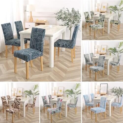1pc Printed Stretch Chair Cover Big Elastic Seat Chair Covers Universal Size Slipcovers Restaurant Banquet Hotel Decoration
