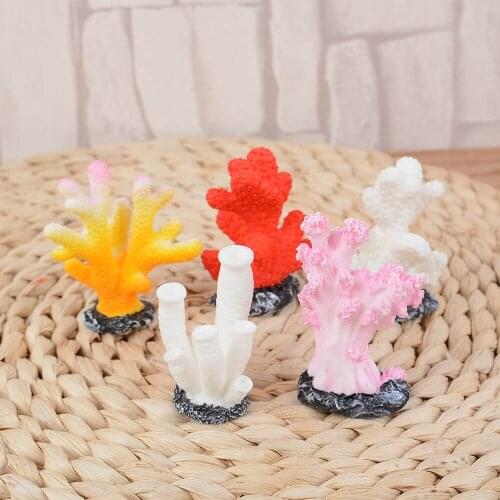 1pcs Aquarium Landscaping Decoration Lifelike Resin Simulation Coral Starfish For Fish Tank Micro Landscape Small Decoration