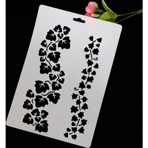 26x17.8cm vines scrapbook stencils spray plastic mold shield DIY cake hollow Embellishment printing lace ruler Easter