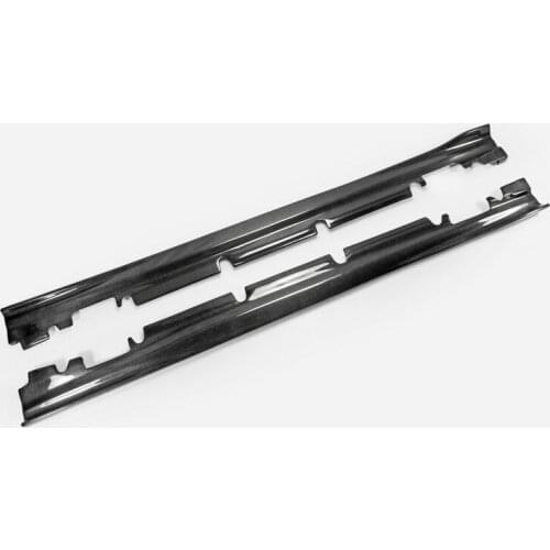 Car Accessories For W117 CLA 2014 Carbon Fiber Revo Style Side Skirt Glossy Fibre Finish Door Exterior Body Kit Auto Racing Trim