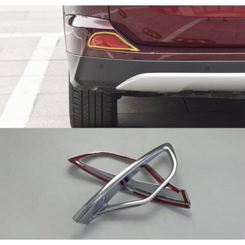 Car Accessories Exterior Decoration ABS Chrome Rear Fog Light Lamp Cover Trim 2pcs For Toyota RAV4 2016 Car Styling