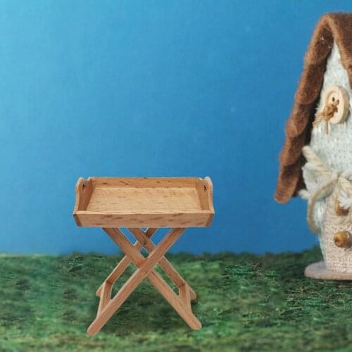 1:12 Scale Wooden Snack Desserts Rack Shelf Rack Furniture Dinner Room Decor