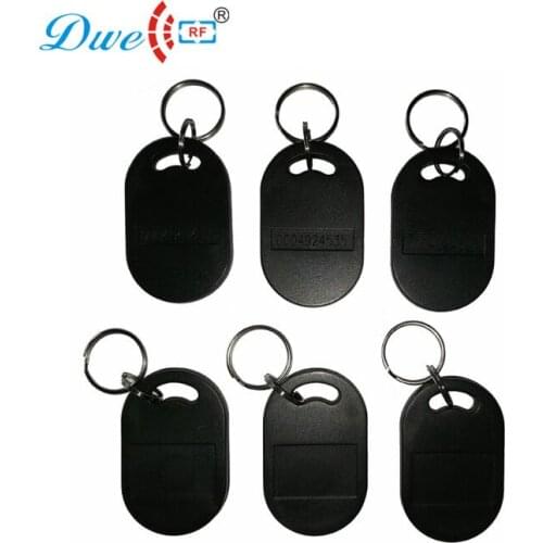 DWE CC RF access control cards abs 100pcs rfid 125khz tk4100 waterproof key tag rf id door keyfobs