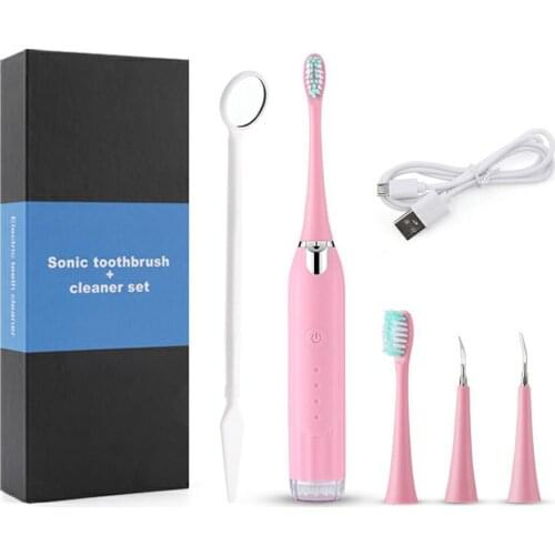 Electric Portable Sonic Scaler Tooth Calculus Remover Tooth Stains Tartar Tool Dentist Whiten Teeth Health Hygiene white