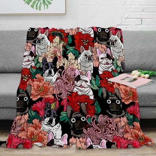French Bulldogs Throw Blanket Warm Microfiber Blanket Flannel Blanket For Bedroom