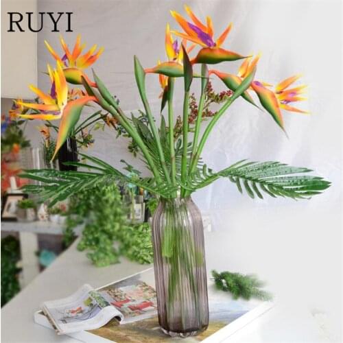 Quality artificial plants feel paradise bird fake flower cloth wedding living room bedroom with flowers decoration