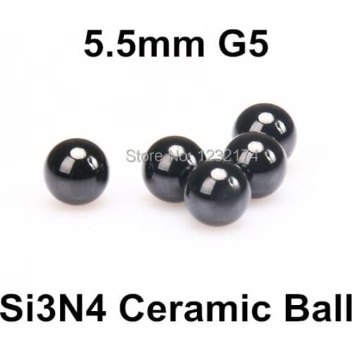 5.5mm Silicon Nitride Ceramic Ball Si3N4 Grade G5 100PCS/Lot Bearing,Pump, Valve ball, linear slider 5.5mm ceramic ball