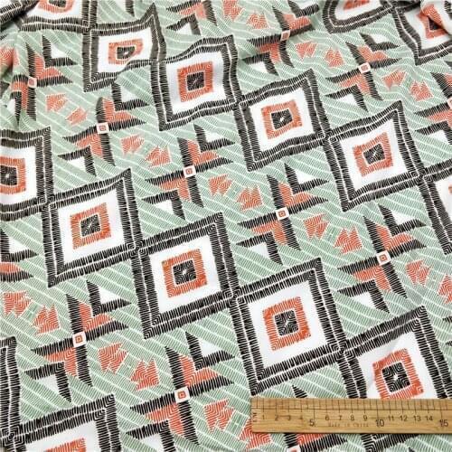 Xintianji 2cm Plaid Print Chiffon Fabric for Shirts Long Skirts Can Not See Through Checkered Handmade Clothing Fabrics TJ4320