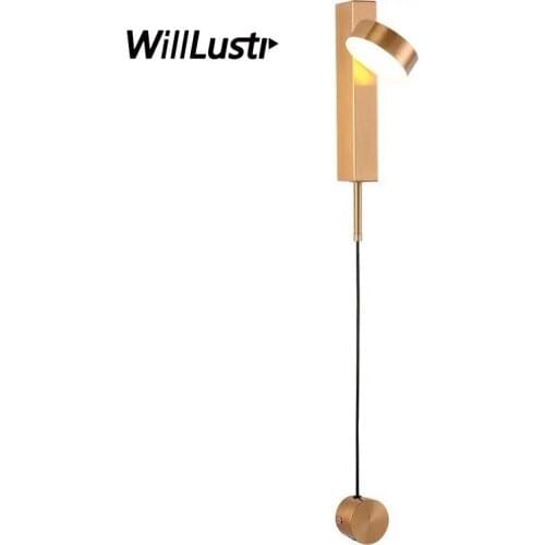 Creative Rotatable LED Wall Lamp Modern Iron Sconce Hotel Cafe Bar Store Lounge Aisle Kids Room Bedside Dimmable Metal Lighting