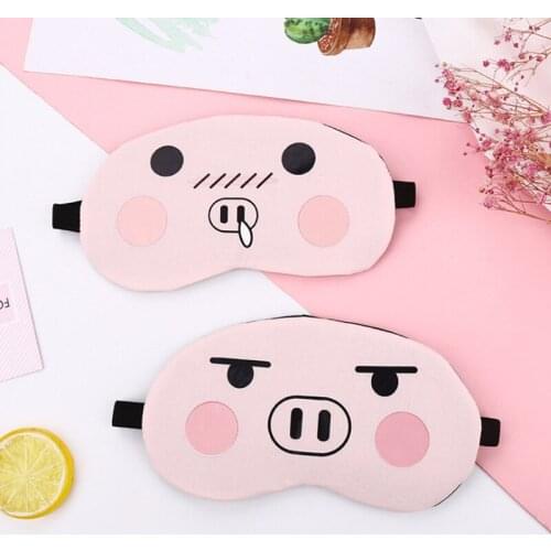 Cartoon personality piglet cherry sleep eye mask shading breathable men and women ice bag ice compress hot eye protection