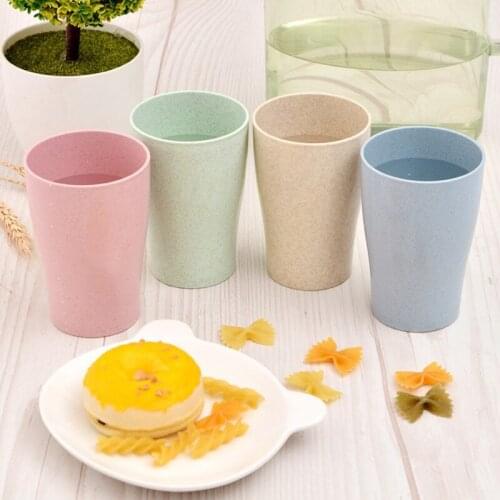 4/5pcs Set/box, Biodegradable Wheat Straw Mouthwash Cup, Toothbrush Cup, Wash Cup, Couple Cup
