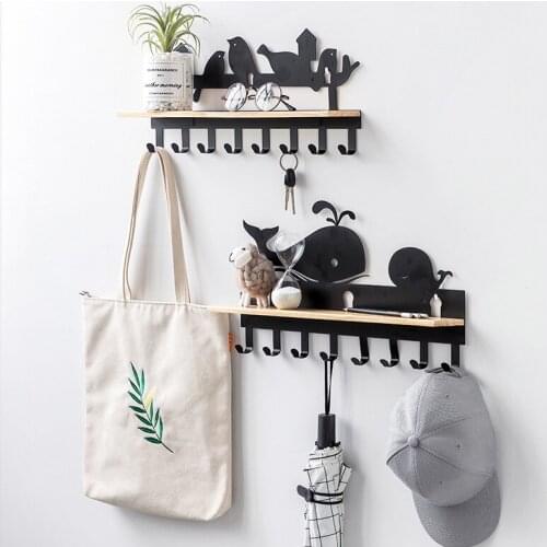 Wall Mount Organizer Hook Rail Coat Rack 6/8 Stainless Steel Hooks Wall Hooks for Home Closet Organization for Hat Towel Purse