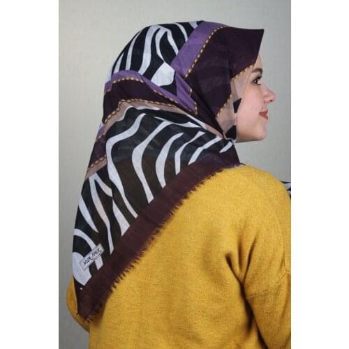 NUR SILK PATTERNED LINEN FLAMLI SCARF-DESEN-31-RENK-01