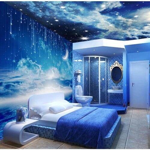 Beibehang Star Photo Wallpaper 3D Stereo Personalized k Living Room Room Ceiling Wall Galaxy 3D Wallpaper papel de parede