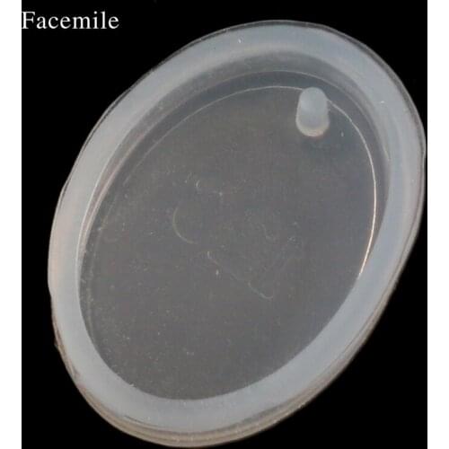 Oval Transparent Clear Silicone Pendant Mould Handmade Jewelry Tools 50-313