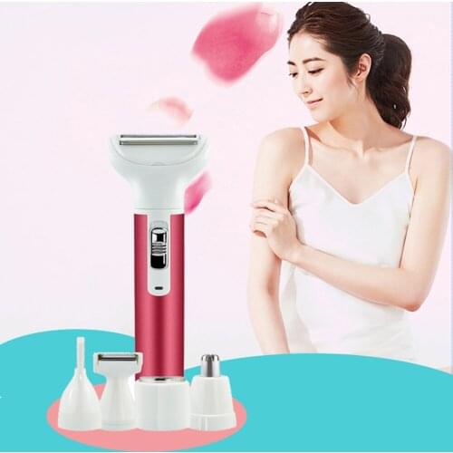 Rechargeable Epilator Women Shaver Safety Razor Nose Beard Trimmer Body Shaver Electric Epilator Painless Facial Hair Removal