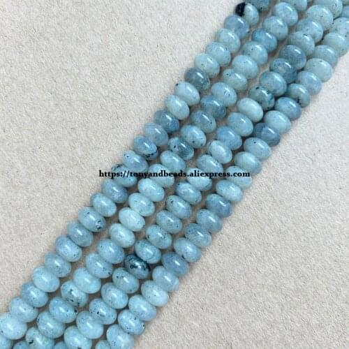 2lots more 10% off ! Natural Stone Smooth Rondelle Grey White Labradorite 7" Loose Beads 4X6 5X8mm Pick Size For Jewelry DIY