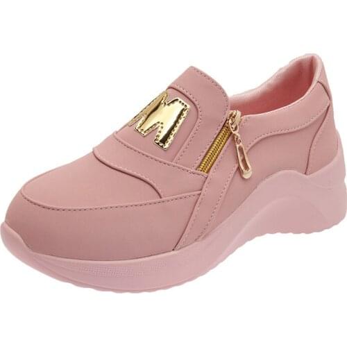 Spring New 2021All-Match Sports Non-Slip Loafers Womens Flat-Bottomed Comfortable One-Step Solid Color Casual Lazy Single Shoes