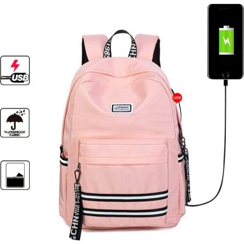 Women Backpack USB Charging Laptop Backpack Large capacity Travel School Backpacks For Teenage Girls Female Rucksack Mochilas