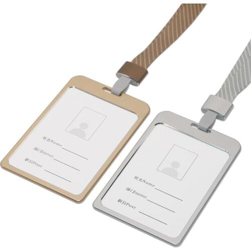10pcs Aluminum alloy card holder; working ID card holder; metal business card holder; badge holder yyn07