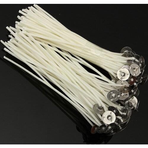 100pcs Quality White Candle Wicks Cotton Core Waxed with Sustainers DIY Making Candles Accessories 3cm - 25cm