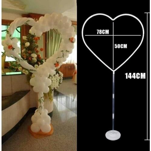 2set Heart Shape Balloon Stand Balloons Holder Kids Birthday Party Ballon Wedding Globos Decor 2021 New Year Christmas Decor