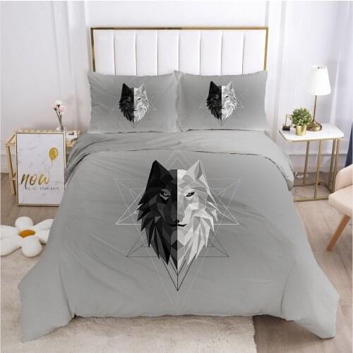 3D Bohemian Duvet Cover Set Bedding Sets Wolf Quilt Covers Pillowcases Blanket Cases Queen Full Twin Single Size Bed Linen