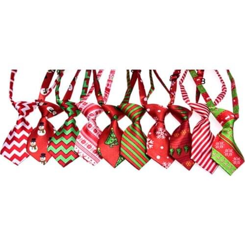 60PCS Christmas Pet Puppy Dog Cat Kids Small Neck Ties Adjustable Neckties Collar Dog Accessories Pet Supplies