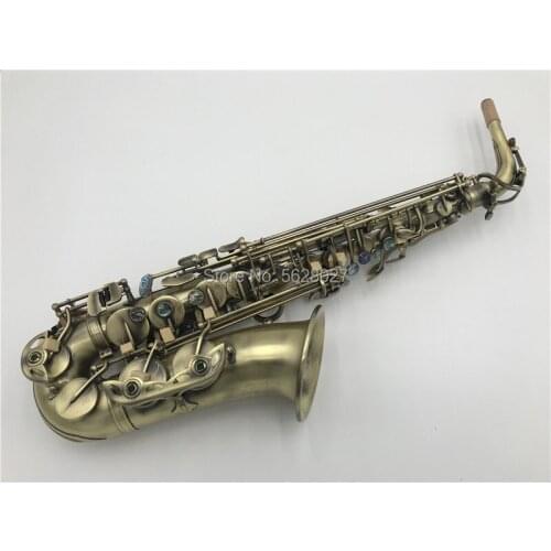 Retro Alto Saxophone New Brass Antique Copper Eb Tune E Flat Musical Instrument Sax with Case Mouthpiece